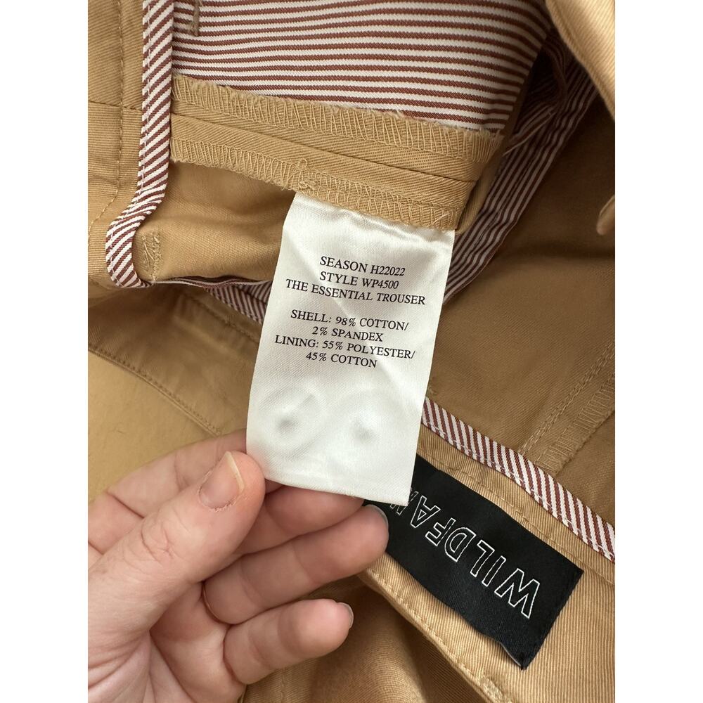 NEW Wildfang The Essential Trouser Camel Khaki Size 16 Tapered Rolled Hem NWT - Picture 6 of 7